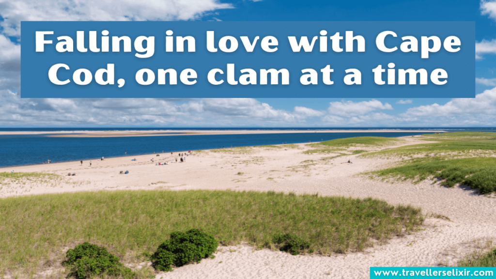 Cute Cape Cod caption for Instagram - Falling in love with Cape Cod, one clam at a time
