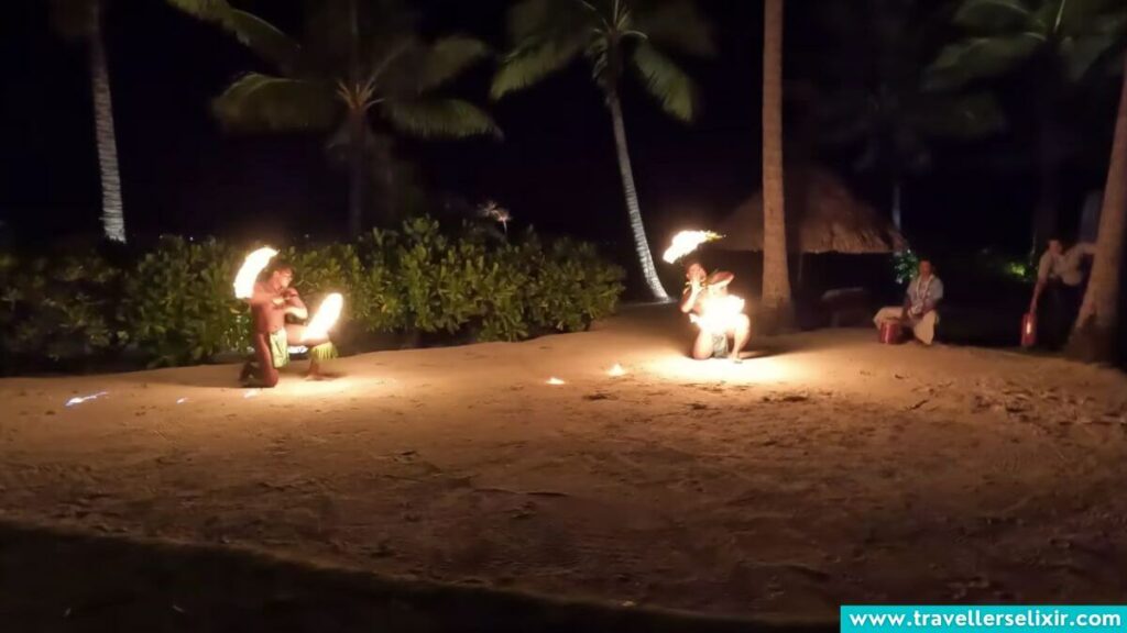 Polynesian fire dancing show