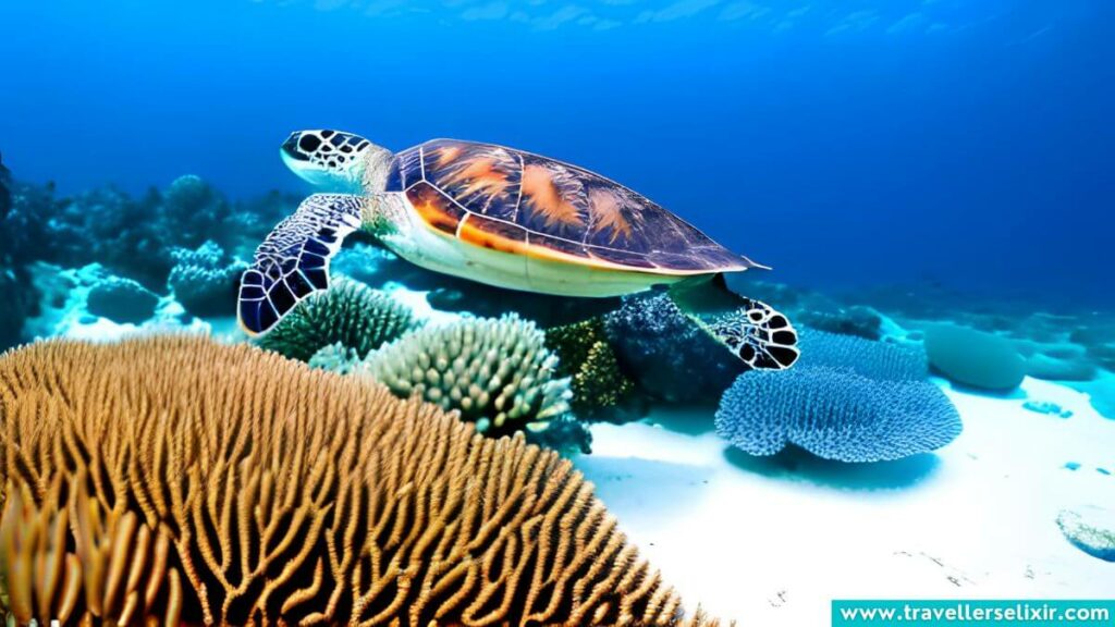 Turtle in the Maldives.