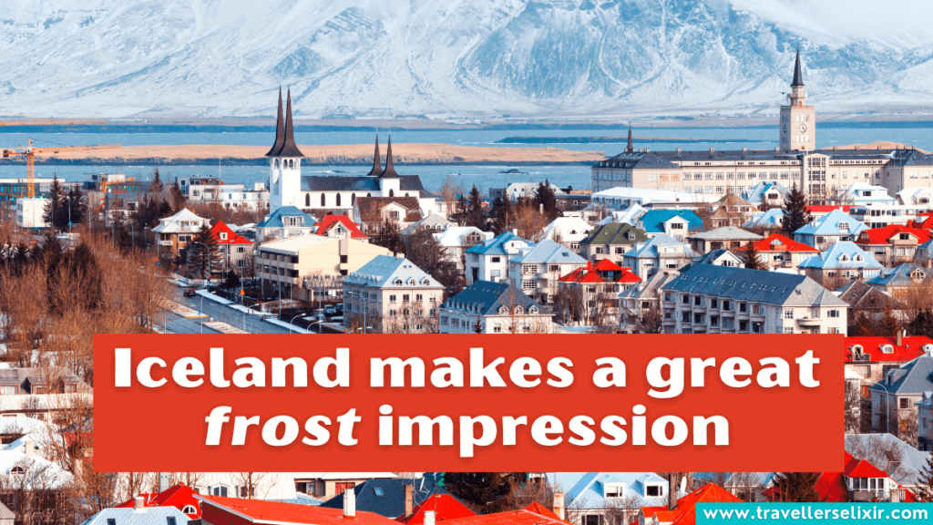 Funny Iceland pun - Iceland makes a great frost impression