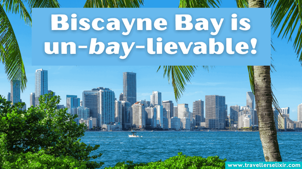 Funny Miami pun - Biscayne Bay is un-bay-lievable!
