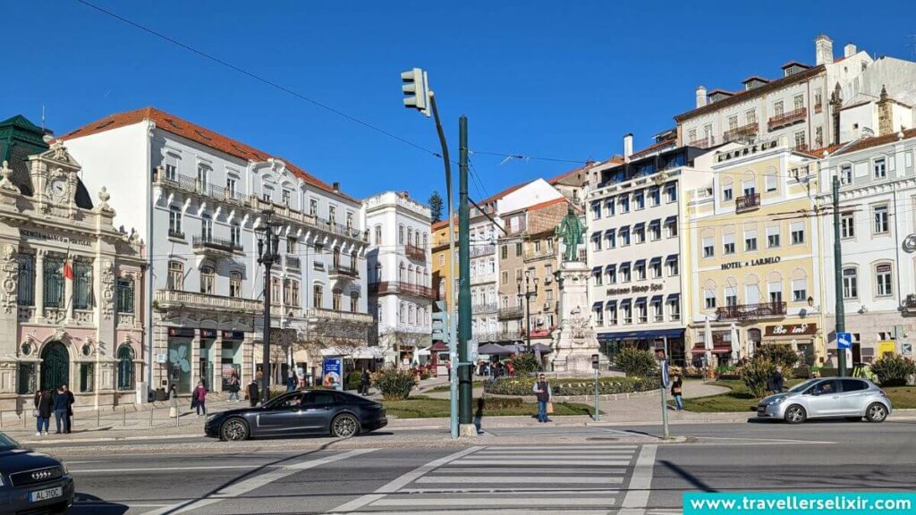 Largo da Portagem (Coimbra's main square) in Baixa.