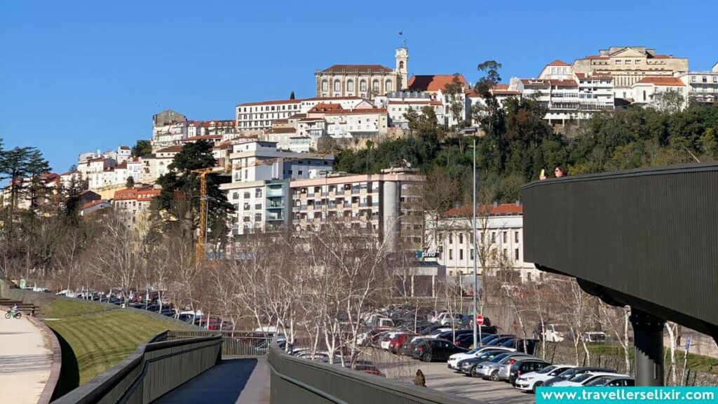 Steep hill in the center of Coimbra.