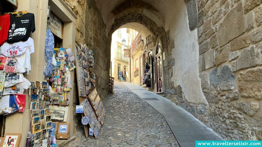 Alley leading up the hill in Coimbra.