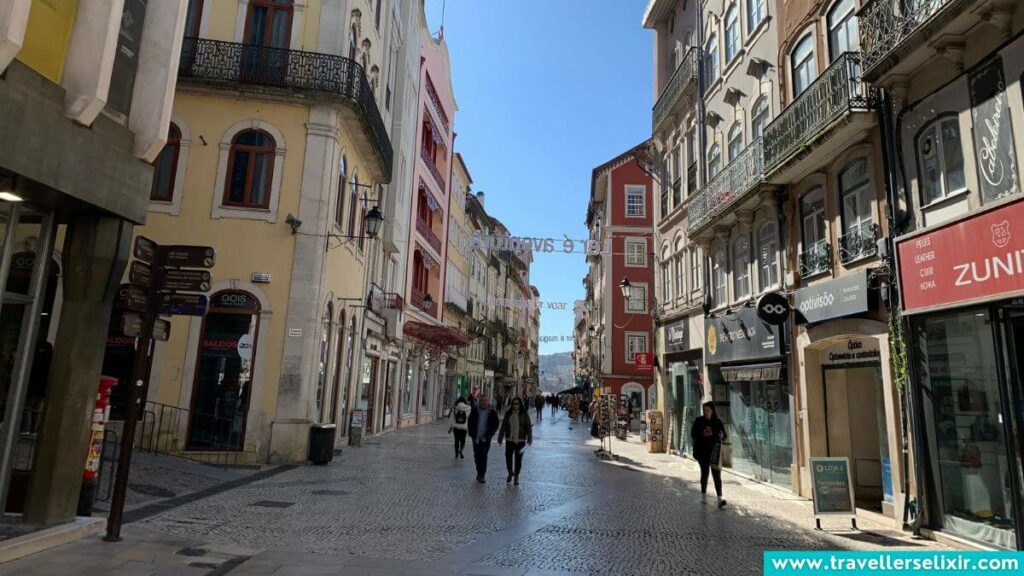 Rua Ferreira Borges - Coimbra's main shopping street.