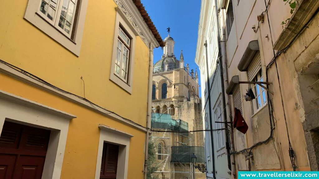 Random street on the hill in Coimbra.