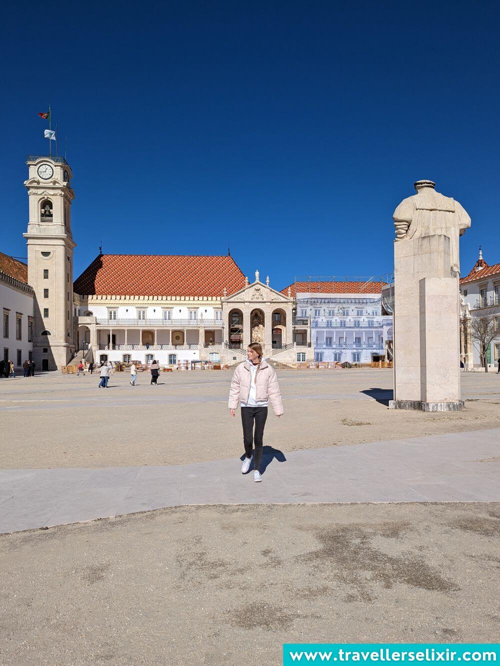 Photo of me at the University of Coimbra.