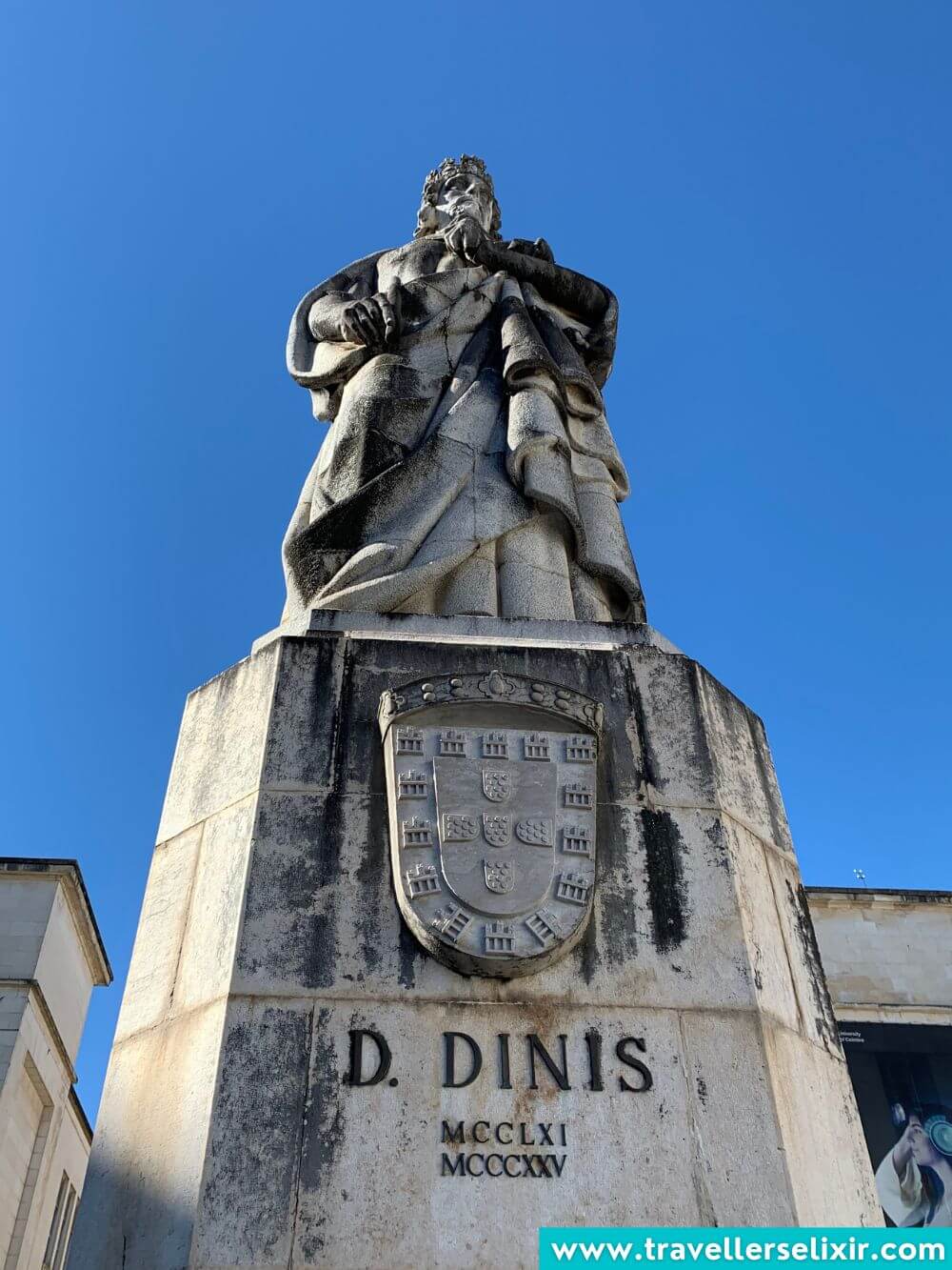 King Dinis Statue in Coimbra. Statue of King Dinis in Coimbra.