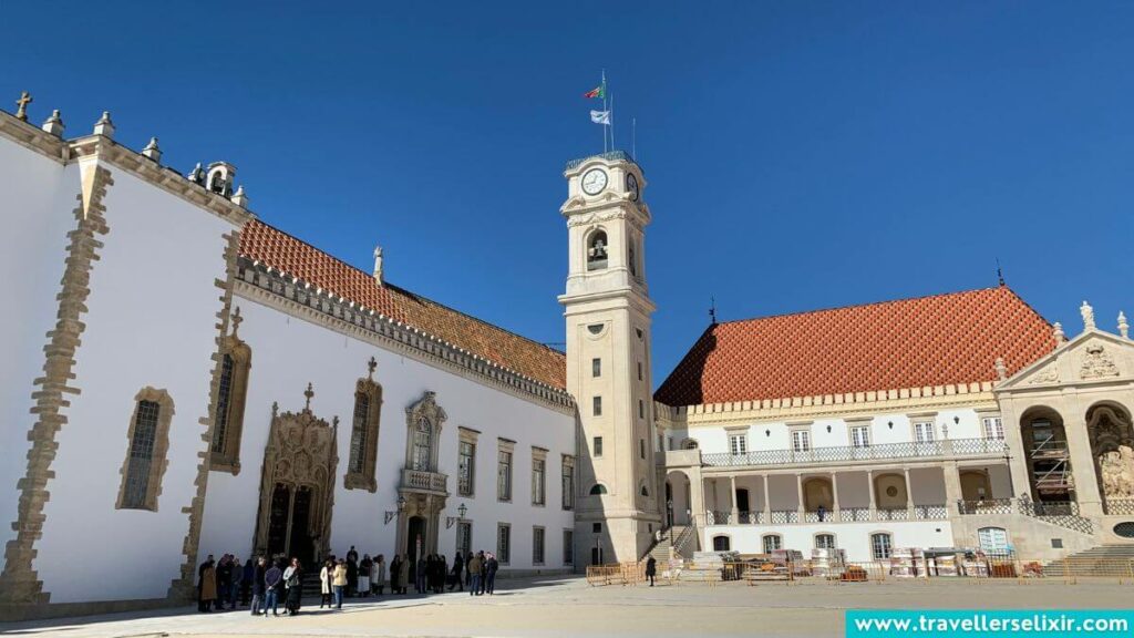 Palace of Schools courtyard at the University of Coimbra.