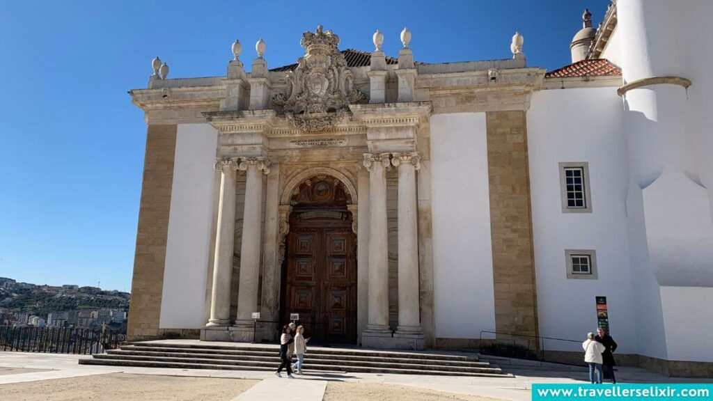 Exterior of the Joanina Library in Coimbra.