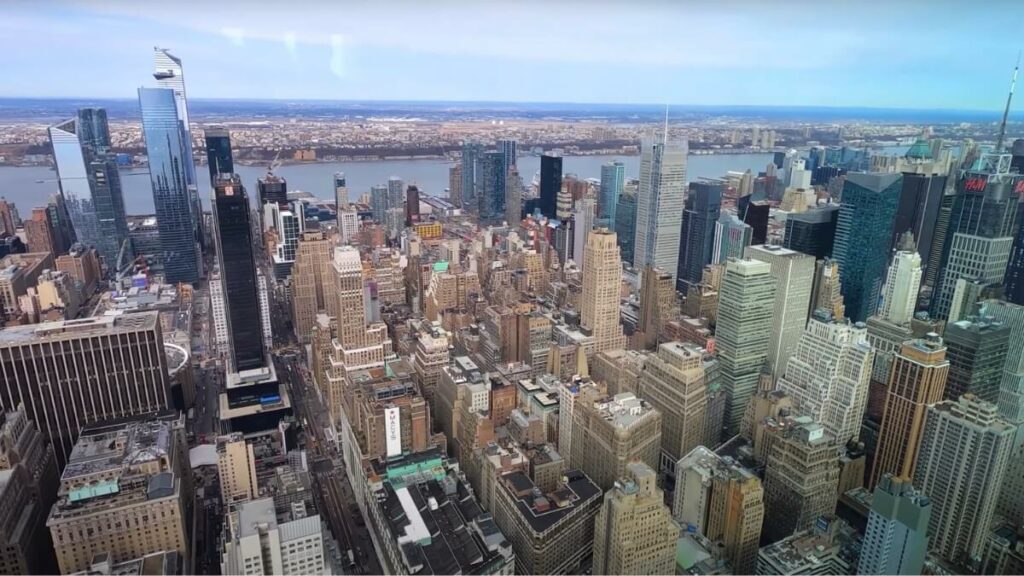 View of New York from the Empire State Building.
