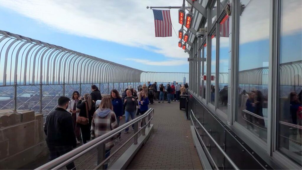 Outdoor deck on the 86th floor of the Empire State Building.