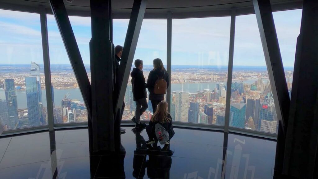 Floor-to-ceiling windows on the 102nd floor of the Empire State Building.