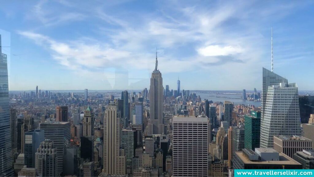 View of the Empire State Building from the Top of the Rock.