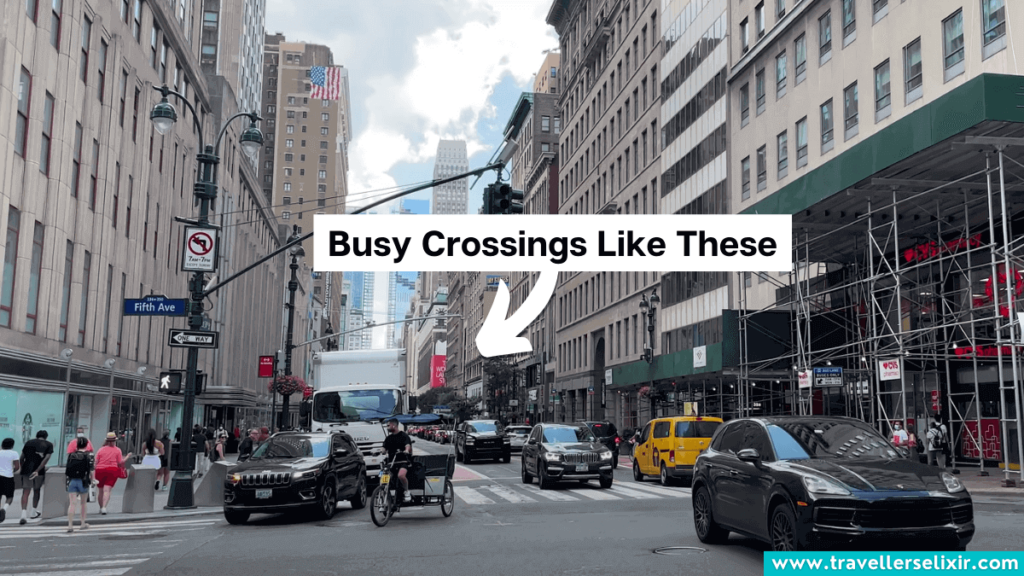 Image of a crossing in New York City.