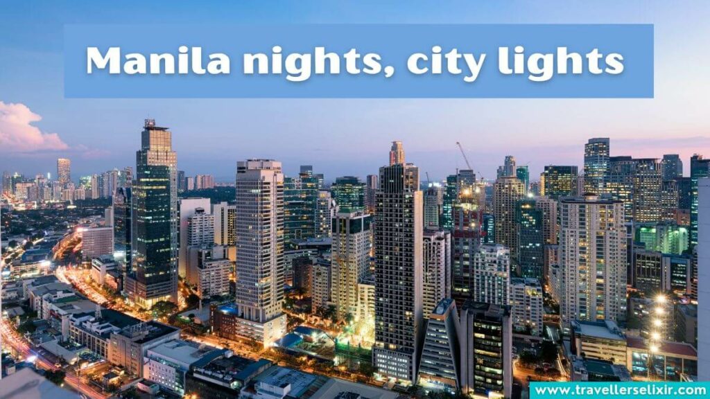 Photo of Manila with caption - Manila nights, city lights
