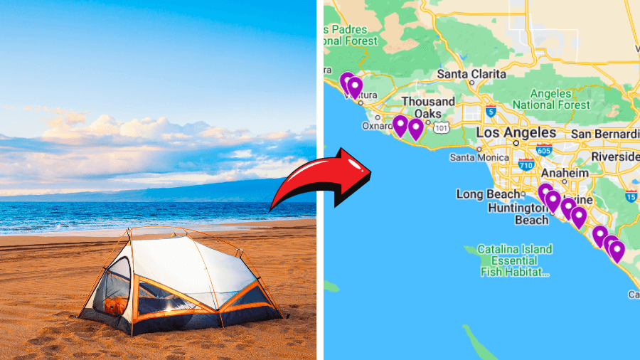 best beach camping in california featured image