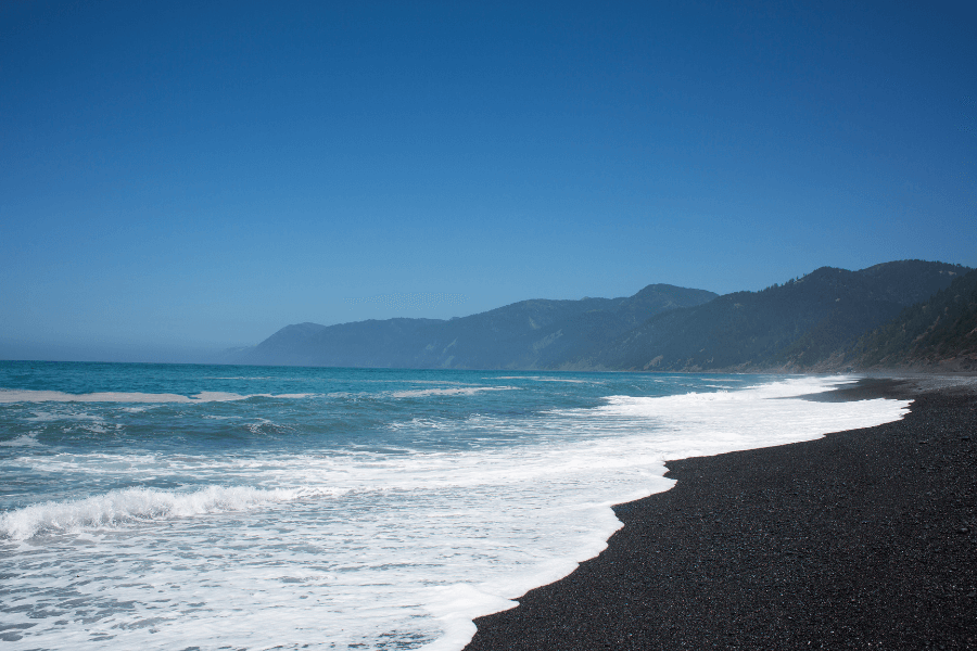 black sand beach california 