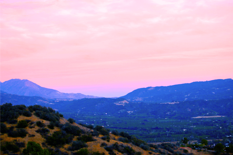 pink sunset ojai 