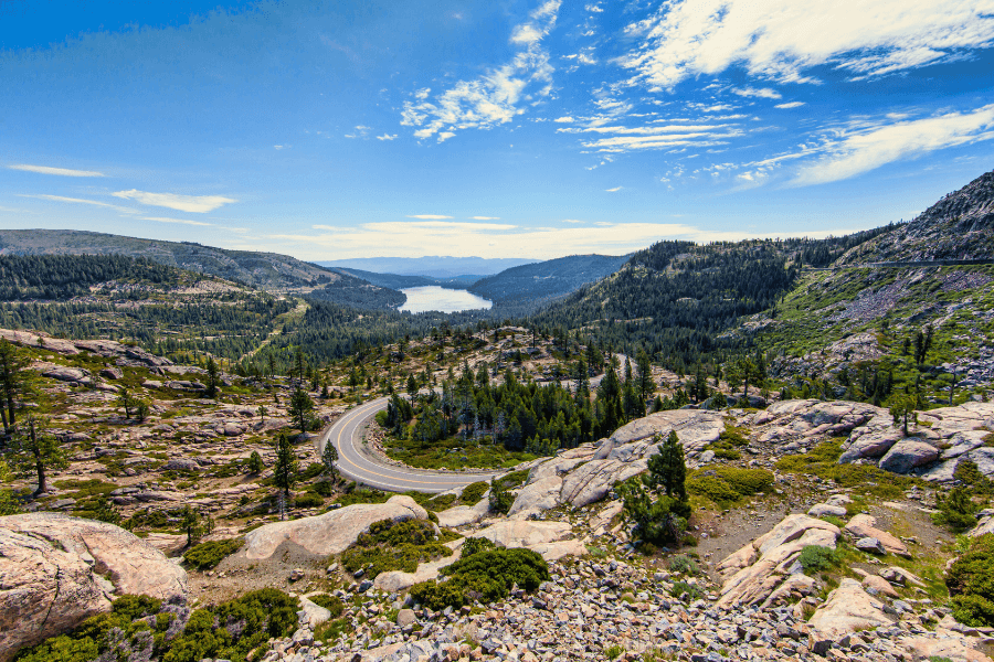 Grand vista from the Summit showcasing Donner Lake, Truckee, CA