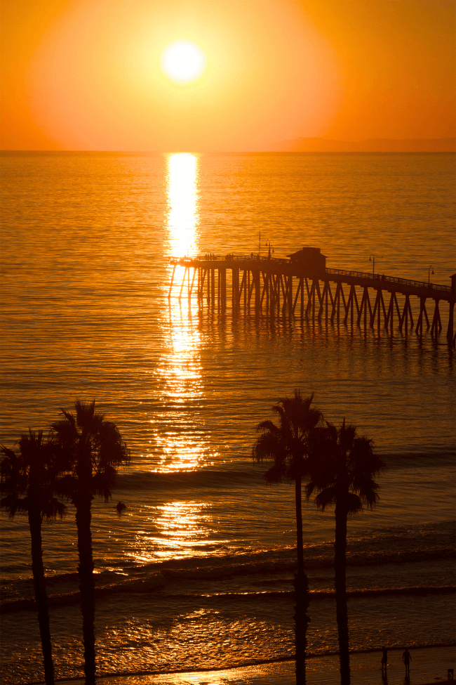 san clemente pier sunset 