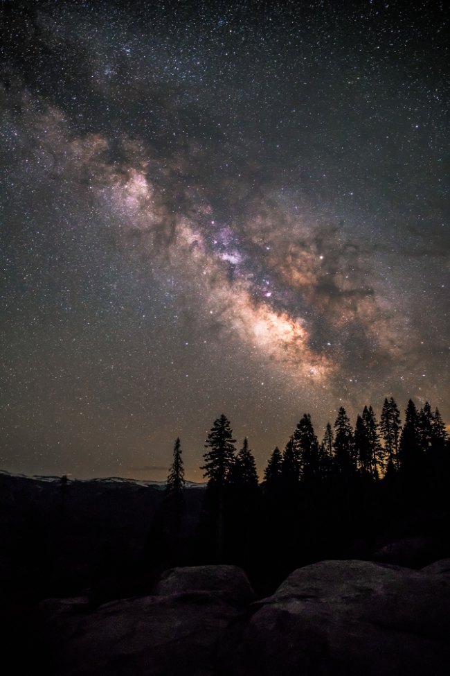 stargazing Milky Way Yosemite Glacier Point