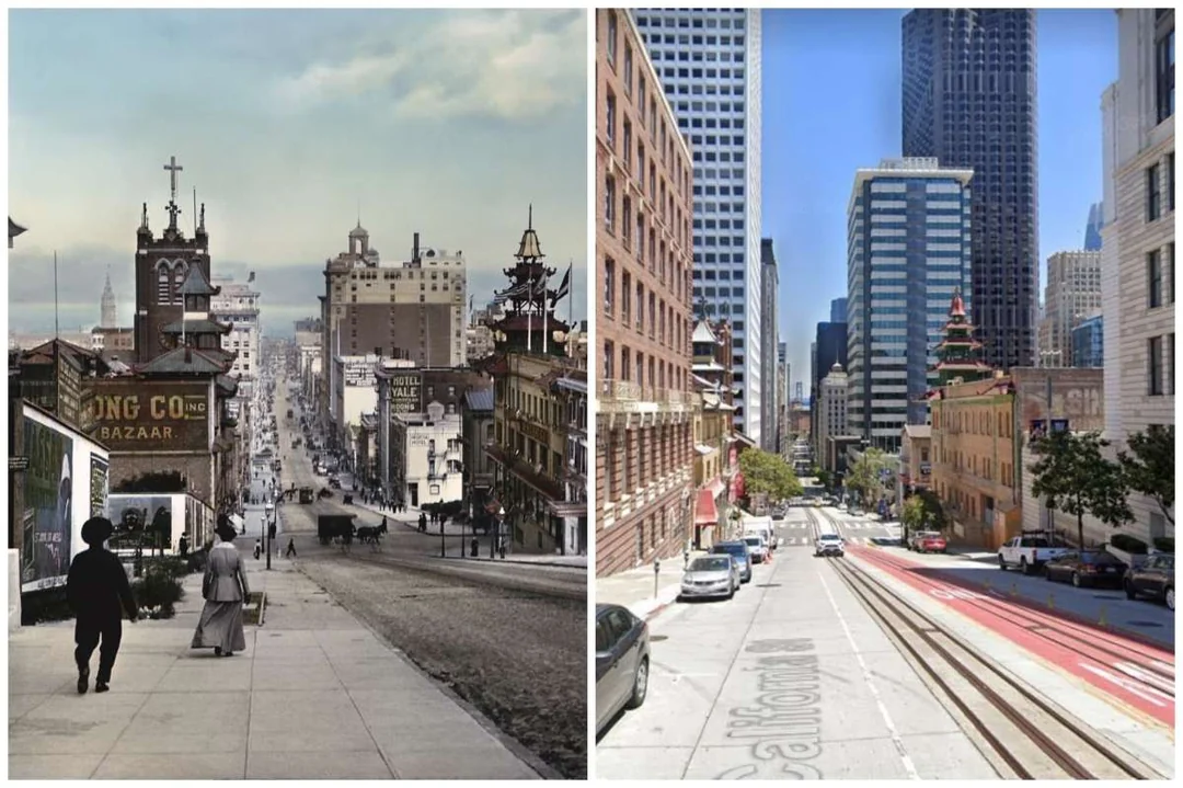 Corner of California St. & Grant Ave. | San Francisco | 1915 & 2019