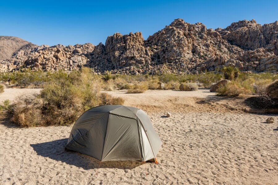 Tent Camping in the Desert at Indian Cove Joshua Tree National Park (1)