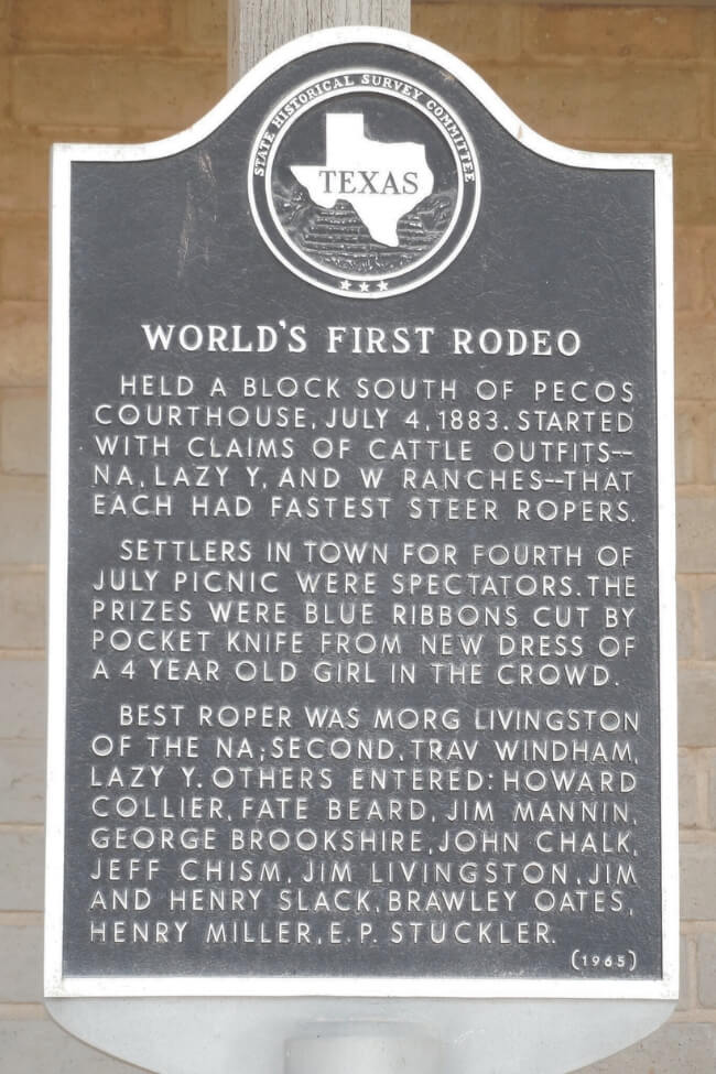worlds first rodeo sign