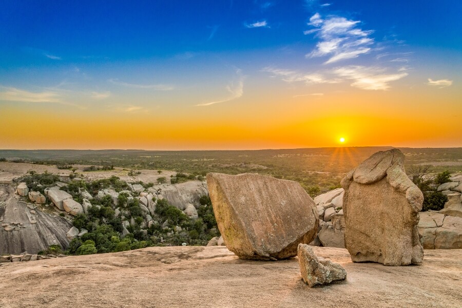 enchanted rock sunset