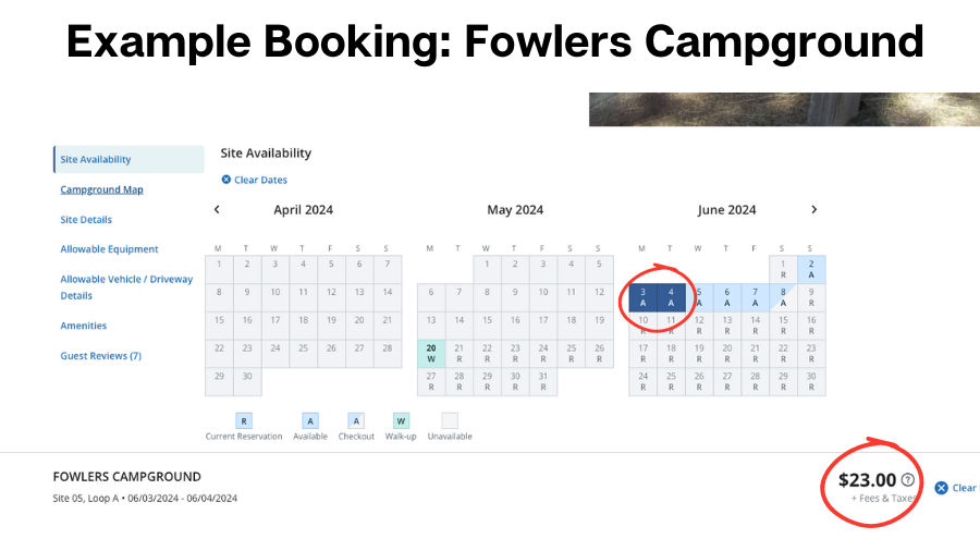 example booking fowlers campground example booking fowlers campground